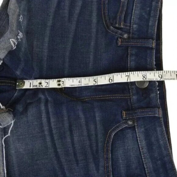 American Eagle Hi-Rise Shortie Jean Shorts Dark Wash AEO Denim Size 0 - Picture 9 of 10